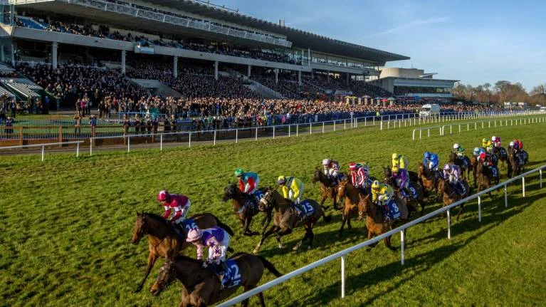 Exciting horse race at IEBA Race Day 2025 in Leopardstown.